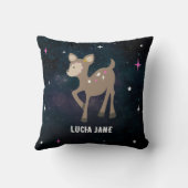 Kosmisch hert roze meisje kwekerij kussen (Achterkant)