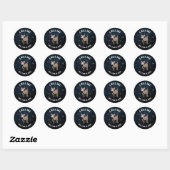 Kosmisch Herten Wild Een Roze Meisje Baby shower Ronde Sticker (Vel)