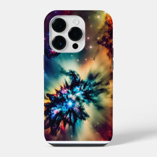 Kosmisch indigoblauw explodeerde een hypnotisch ru iPhone 14 plus hoesje