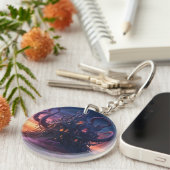 Kosmisch kasteel uit Eons Long Past Sleutelhanger (Voorkant Rechts)