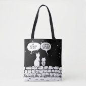 Kosmisch Kat Perspectief Grappige Kat Kunst Tote Bag (Voorkant)