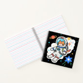 Kosmisch Kat: Pootjes in een baan Notitieboek (Binnen)