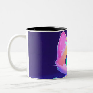 Kosmisch Kat: speelse avonturen in een doos Tweekleurige Koffiemok