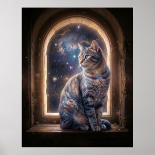 Kosmisch Katten Sterrenraam Poster