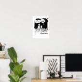 Kosmisch kattenperspectief grappige kattenkunst poster (Thuiskantoor)