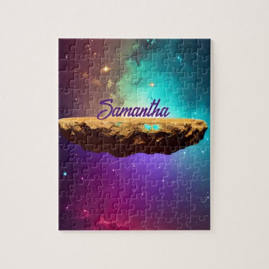 Kosmisch Kleurrijk Universum Drijvende Asteroïde N Legpuzzel (Verticaal)