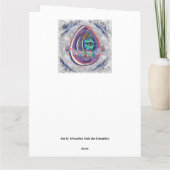 Kosmisch konijn in de lucht met sterren en eieren kaart (Achterkant)