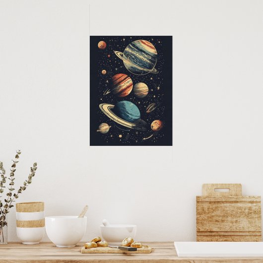 kosmisch landschap poster (Keuken)
