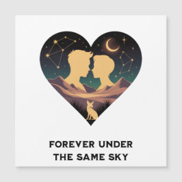 Kosmisch liefdesverhaal Hart met geliefden en Vos 