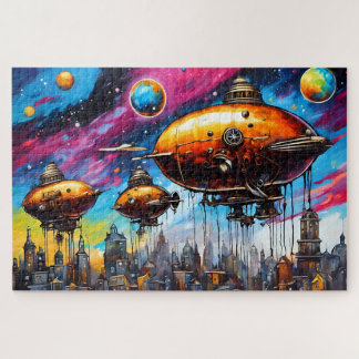 kosmisch luchtschip legpuzzel