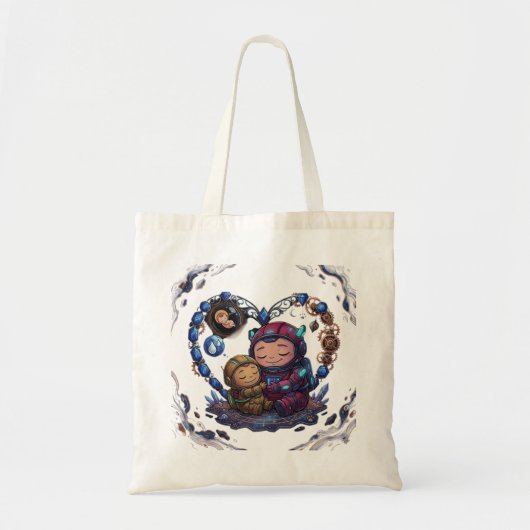 Kosmisch Moederschap Astronaut Liefde Tote Bag (Voorkant)