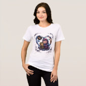 Kosmisch Moederschap Astronaut Liefde Tri-Blend Shirt (Voorkant volledig)