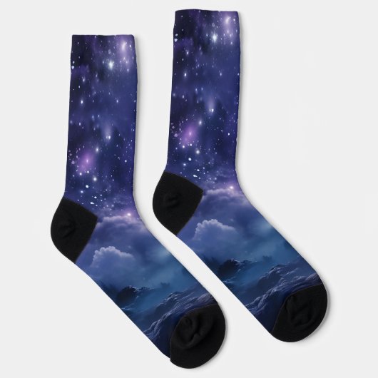 Kosmisch Nachtelijk Bos Sokken (Rechts)