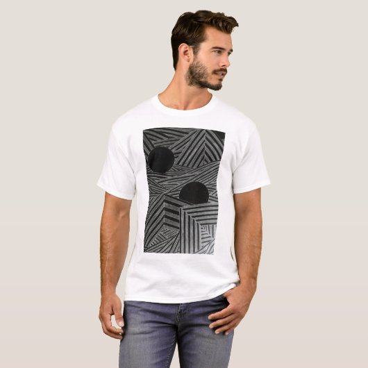 Kosmisch nachtlandschap t-shirt (Voorkant volledig)