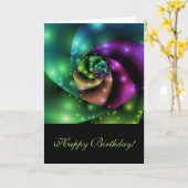 Kosmisch nam Fractal - de Kaart van de Verjaardag (Gele Bloem)