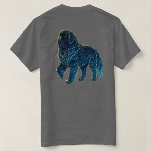 Kosmisch Newfoundland T-shirt (Design achterkant)