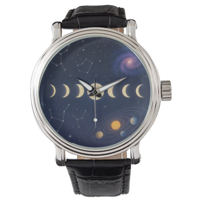 Kosmisch ontwerp horloge (Voorkant)