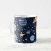 Kosmisch ontwerp met hemelelementen koffiemok (Voorkant links)
