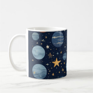 Kosmisch ontwerp met hemelelementen koffiemok