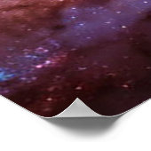 Kosmisch oog in traanvormige galactische disco poster (Hoek)