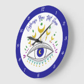 Kosmisch oog Metafysisch Boho-ontwerp gepersonalis Grote Klok (Hoek)