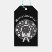  Kosmisch Ornament Gift Label | CH met ruimtethema Cadeaulabel (Achterkant)