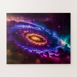 Kosmisch Paarse en Roze Leuke Melkweg in de ruimte Legpuzzel