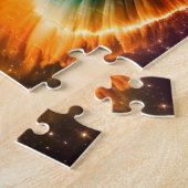 Kosmisch Paarse Oog in de Nachtelijke Hemel van de Legpuzzel (Zijkant)