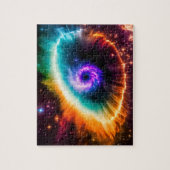 Kosmisch Paarse Oog in de Nachtelijke Hemel van de Legpuzzel (Verticaal)