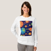 Kosmisch Palet: Planetaire Symfonie T-shirt (Voorkant volledig)