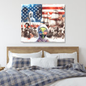 Kosmisch Patriott Canvas Afdruk (Insitu (Slaapkamer))