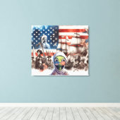 Kosmisch Patriott Canvas Afdruk (Insitu (Houten vloer))