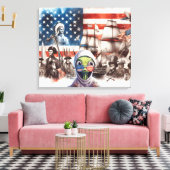 Kosmisch Patriott Canvas Afdruk (Insitu (Woonkamer))