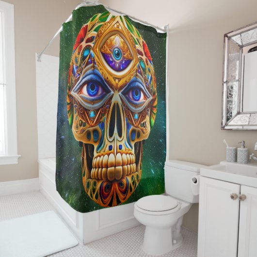 Kosmisch Requiem 21a Douchegordijn (In situ)