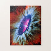 Kosmisch rood zwart gat ontploffen in leuke buiten legpuzzel (Verticaal)