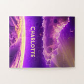 Kosmisch roze en Paars wetenschappelijk gezien Mag Legpuzzel (Horizontaal)