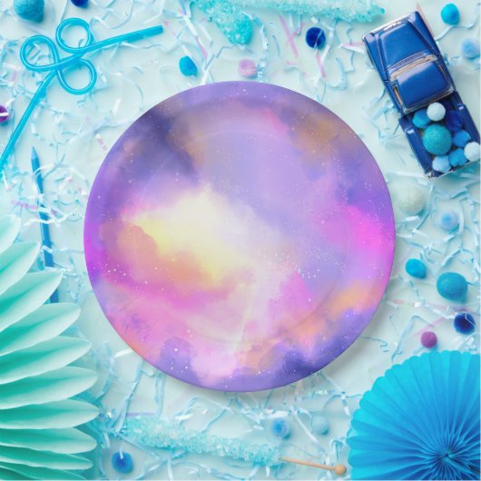 Kosmisch ruimteontwerp voor koele Abstracte Waterv Papieren Bordje (Feest)