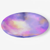 Kosmisch ruimteontwerp voor koele Abstracte Waterv Papieren Bordje (Gekanteld)