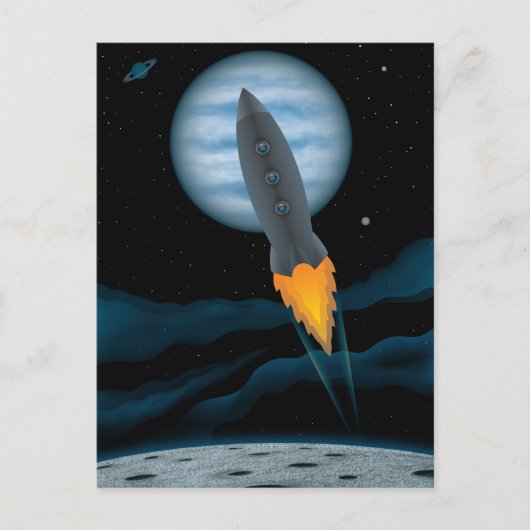 Kosmisch Ruimteschip Scene Briefkaart (Voorkant)
