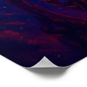 Kosmisch skelet met Fiery Energy Galaxy Fantasy Poster (Hoek)