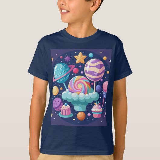 Kosmisch Snoep Wonderland T-shirt (Voorkant)