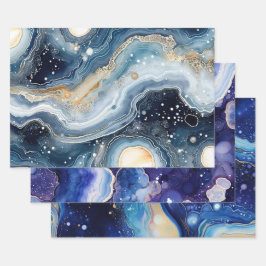 Kosmisch Sterrenstelsel Abstract met Draaikolk van Inpakpapier Vel