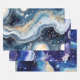 Kosmisch Sterrenstelsel Abstract met Draaikolk van Inpakpapier Vel