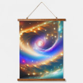 Kosmisch sterrenstelsel met Shooting Star Art Prin Hangend Wandkleed (Voorkant)