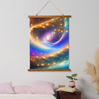 Kosmisch sterrenstelsel met Shooting Star Art Prin Hangend Wandkleed