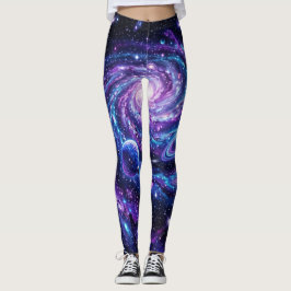 Kosmisch sterrenstelsel planeet droomlandschap leggings