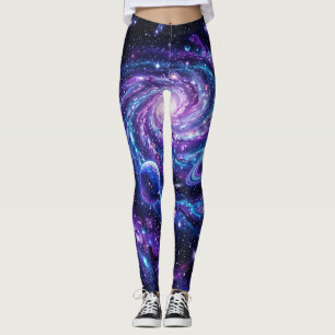 Kosmisch sterrenstelsel planeet droomlandschap leggings
