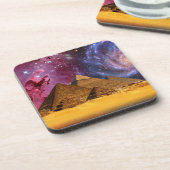 Kosmisch storm boven Egypte Bier Onderzetter (Linkerzijde)