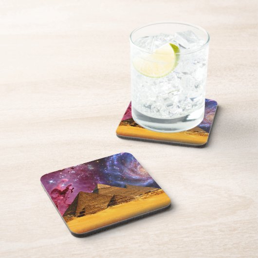 Kosmisch storm boven Egypte Bier Onderzetter (Rechterzijde)