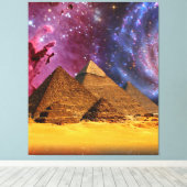 Kosmisch storm boven Egypte Canvas Afdruk (Insitu (Houten vloer))